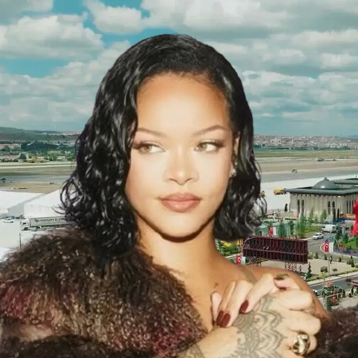Rihanna Ankara Havalimanı'nı takip ediyor